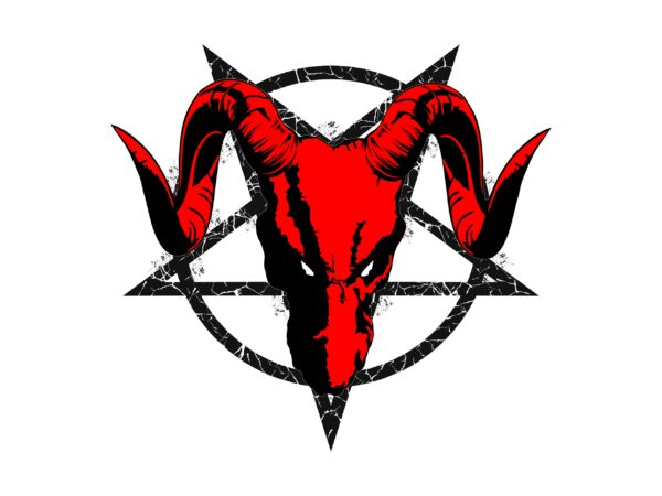 Pentagram dragon t shirt illustration