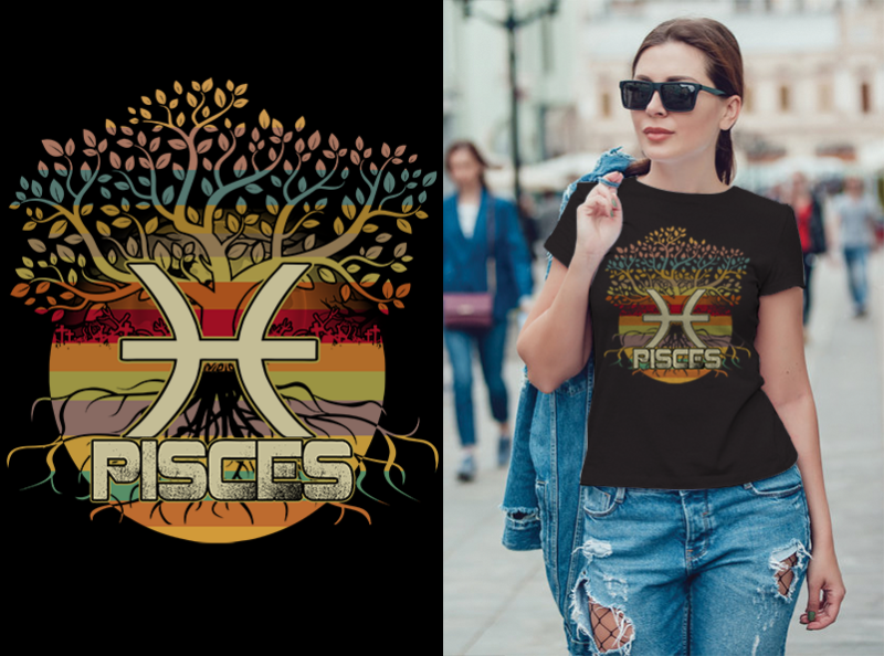 12 ZODIAC LIVING TREE tshirt designs bundle PART# 26 ON