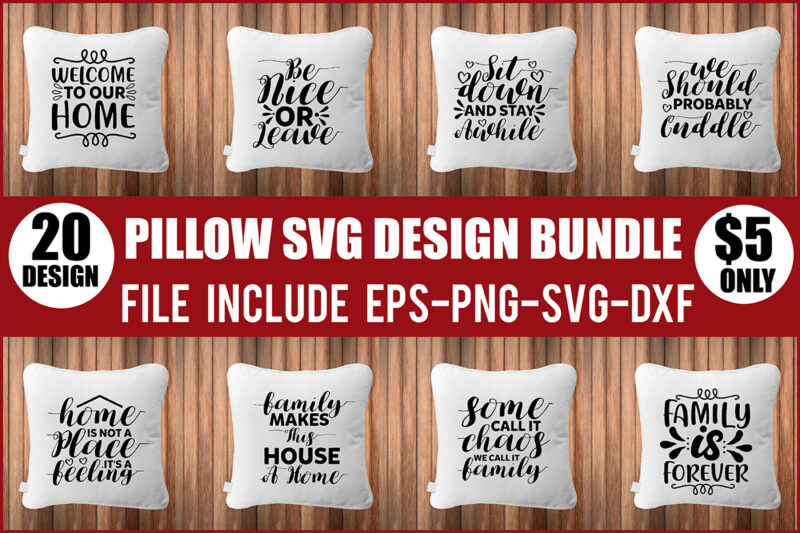 Pillow Svg Design Bundle