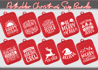 Potholder Christmas Svg Bundle