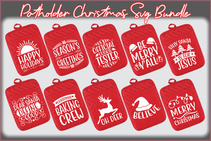 Potholder Christmas Svg Bundle