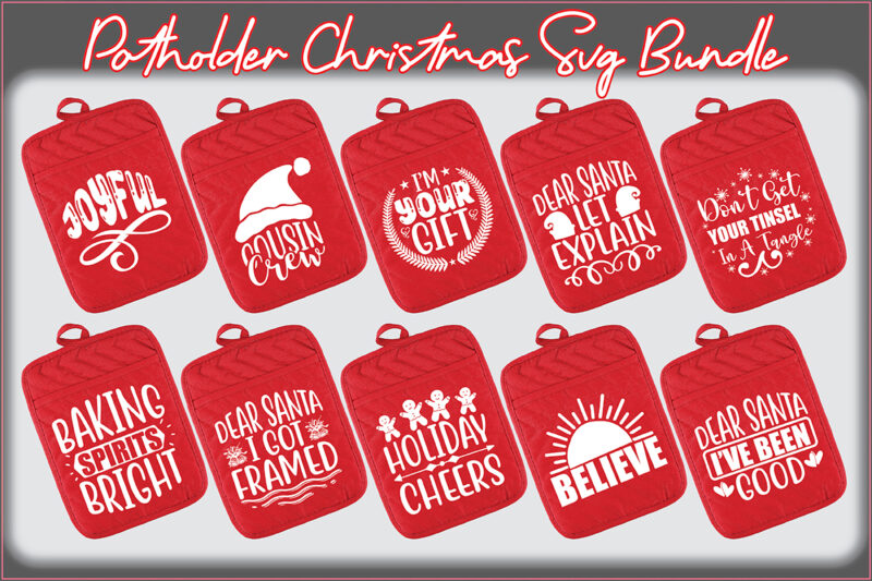 Potholder Christmas Svg Bundle