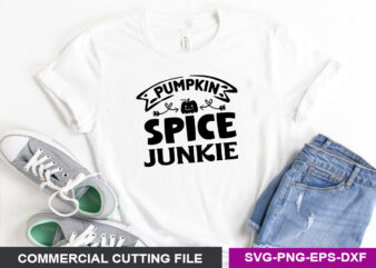 Pumpkin Spice junkie SVG t shirt illustration