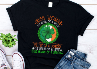 RD Irish Woman The Soul of A Witch Tshirt St Patrick’s Day Gift Shirt