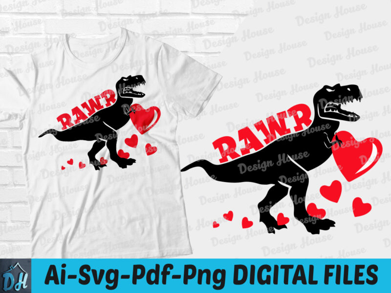 Dinosaur rawr valentine t-shirt design, Dinosaur rawr valentine SVG, Rawr heart tshirt, Dinosaur Valentine tshirt, Funny valentine tshirt, Valentine sweatshirts & hoodies