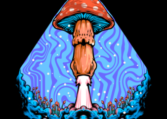 Rocket Mushroom t shirt design online