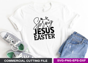 Spring Jesus Easter SVG t shirt template vector