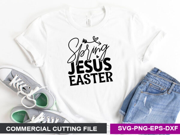 Spring jesus easter svg t shirt template vector