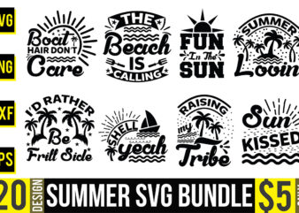 Summer Svg Bundle t shirt template vector