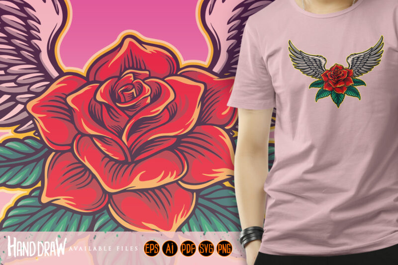 Angel Roses Wing Love Valentine Symbol