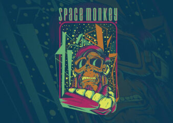 Space Monkey T-Shirt Design