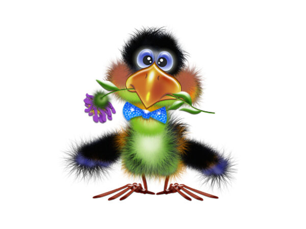 Bird drawing funny animal , toucan t-shirt design