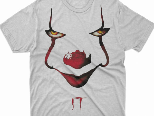 Clown horror film evil clown t shirt design