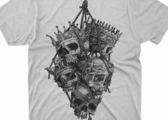 Human skull symbolism Tattoo Crown Head, skull T shirt Design