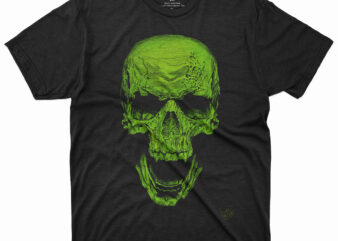 green skull , Skull Airbrush Drawing Art, skulls