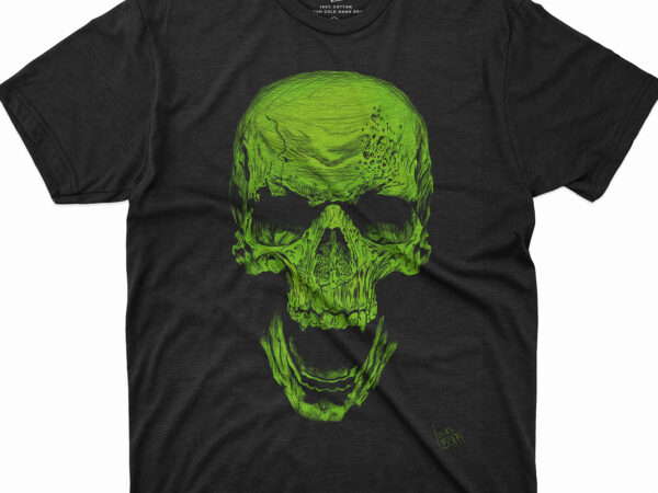 Green skull , skull airbrush drawing art, skulls t shirt design template