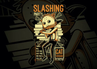 Slashing Party 4 T-Shirt Design