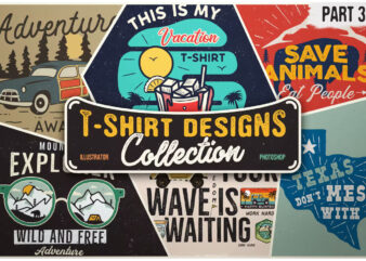 T-Shirt Designs Retro Collection. Part 3