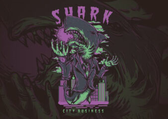 Shark City T-Shirt Design