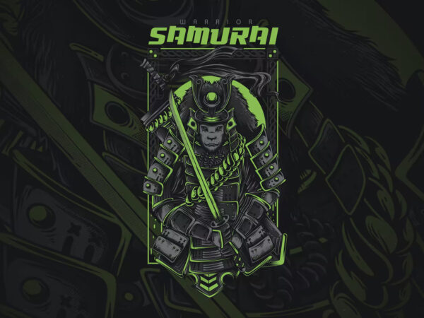 Samurai warrior t-shirt design