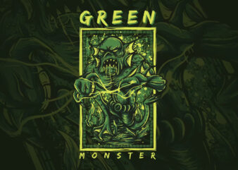 Green Monster T-Shirt Design