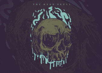 The Head Skull T-Shirt Design