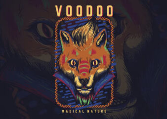 Voodoo Fox T-Shirt Design