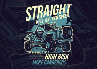 Straight Race T-Shirt Design