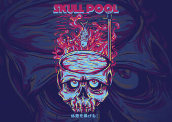 Skull Pool T-Shirt Design