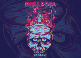 Skull Pool T-Shirt Design