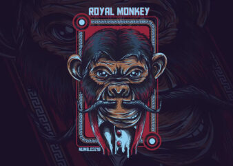 Royal Monkey T-Shirt Design