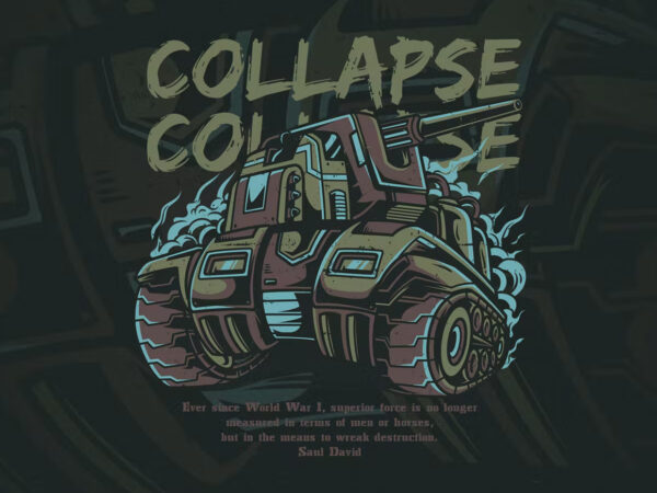 Collapse tank t-shirt design