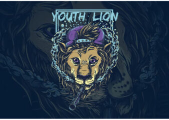 Youth Lion T-Shirt Design