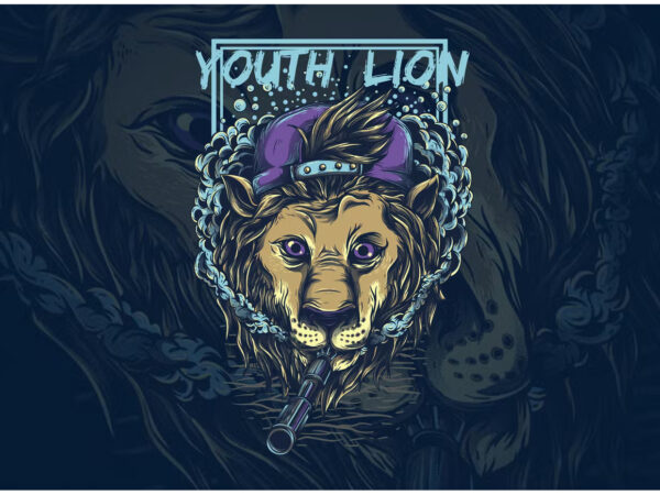 Youth lion t-shirt design