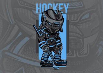 Hockey Sports T-Shirt Design illustration