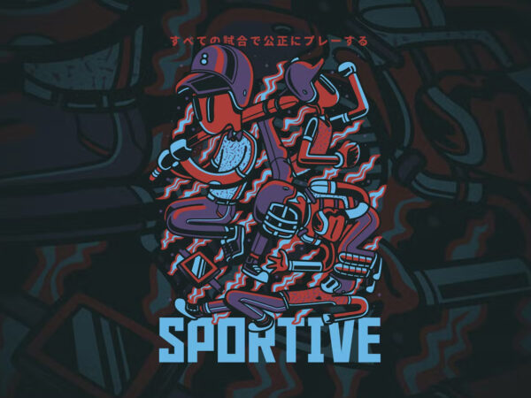 Sportive t-shirt design template