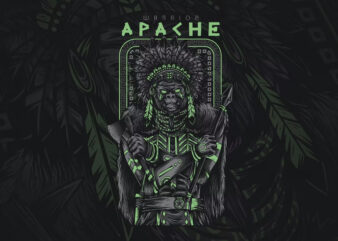 Apache Warrior T-Shirt Design