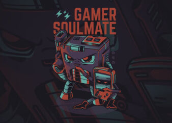 Gamer Soulmate T-Shirt Design