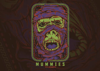 Mummies T-Shirt Design Template