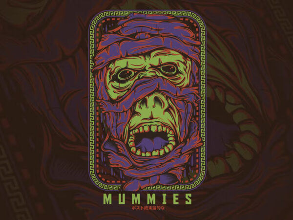 Mummies t-shirt design template