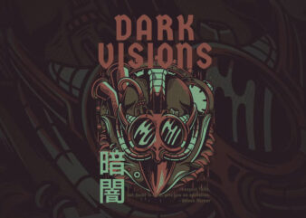 Dark Visions T-Shirt Design Template