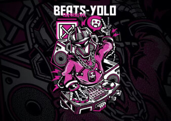 Beats Yolo T-Shirt Design Great Illustration