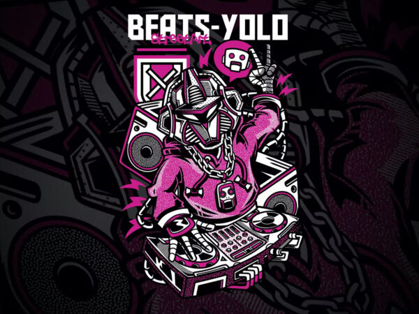 Beats yolo t-shirt design great illustration