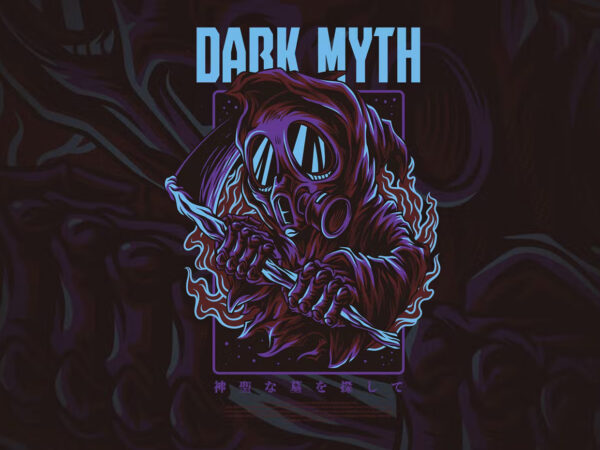 Dark myth t-shirt design
