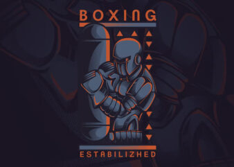 Robo Boxing T-Shirt Design