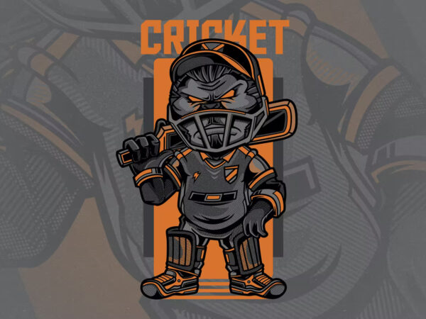 Cricket sports t-shirt design great illustration