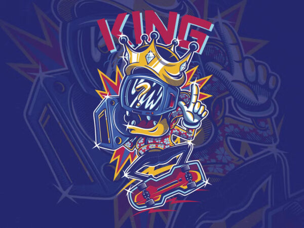 King t-shirt design great illustration
