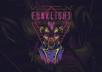 Funk Light T-Shirt Design Template