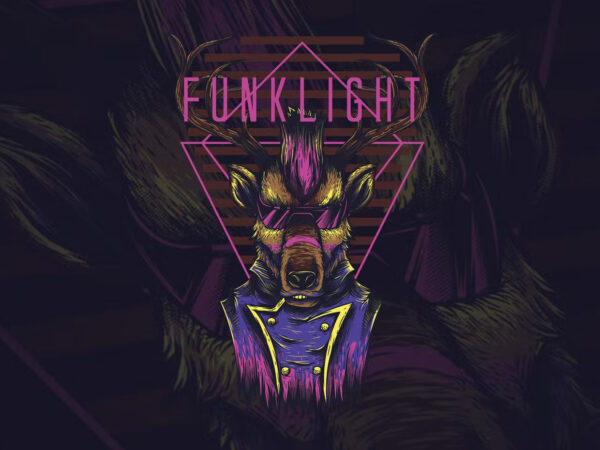 Funk light t-shirt design template