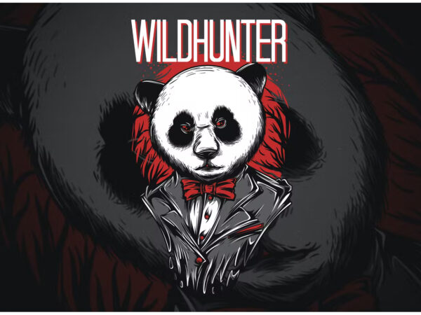 Wildhunter t-shirt design illustration
